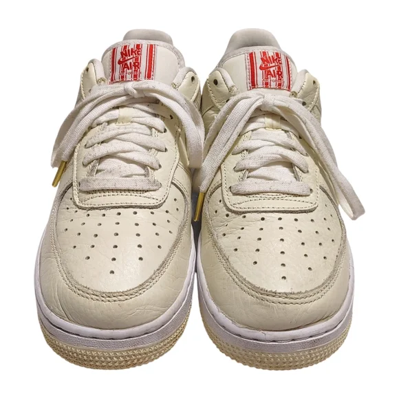 Nike Air Force 1 Low "Popcorn" Premium Coconut Milk White Sneakers Mens Size 7 - Picture 6 of 13